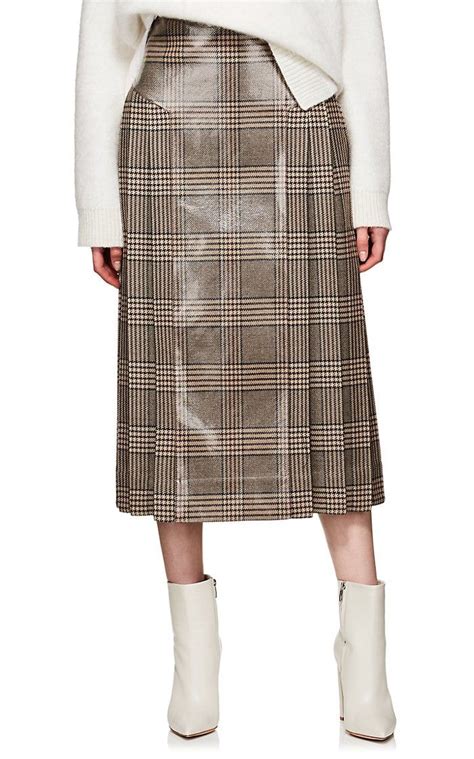 fendi cargo skirt|Fendi skirt with plaid blouse.